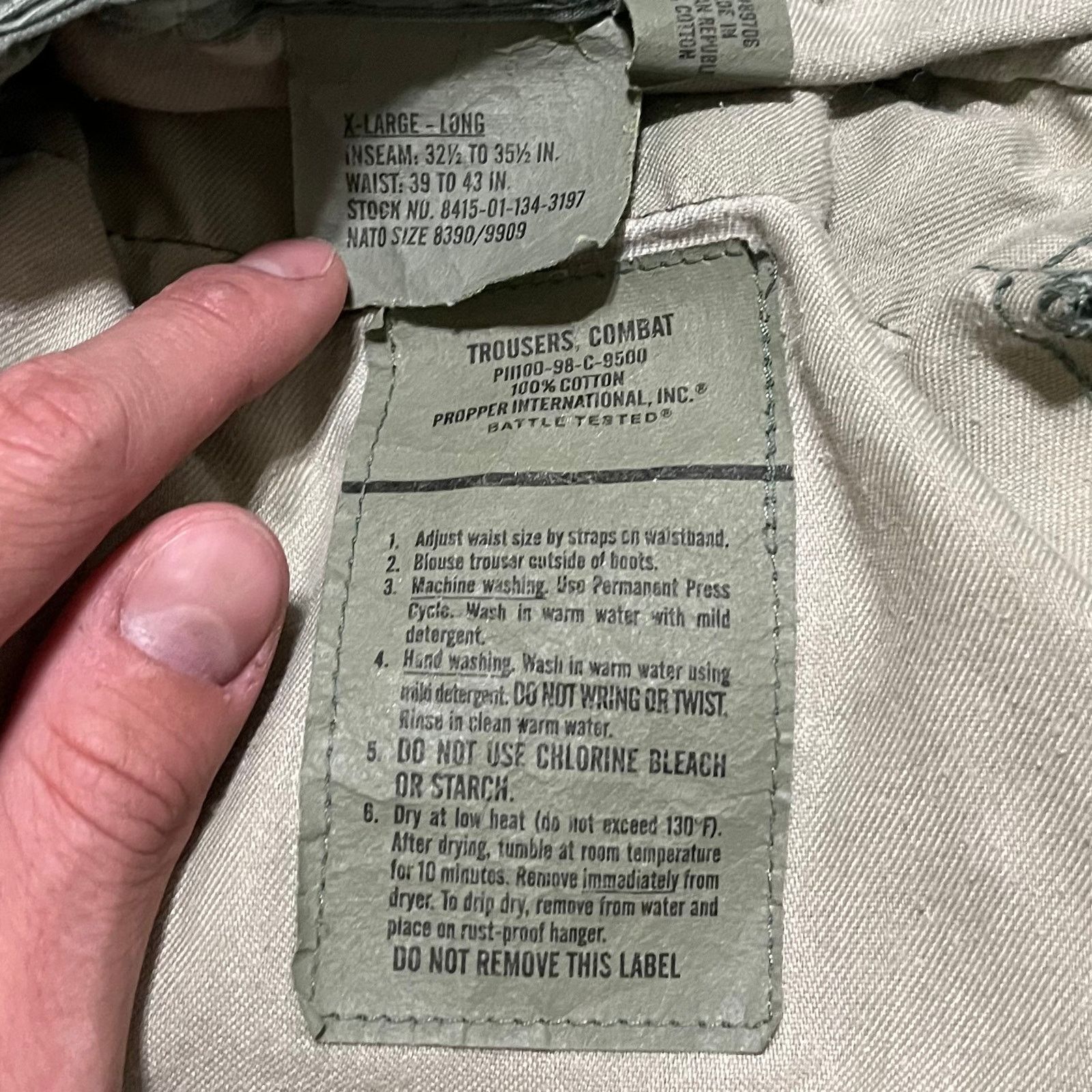 Propper Propper X-Large Long Ripstop Tactical Cargo Army Green Pants Size US 40 / EU 56 - 4 Thumbnail