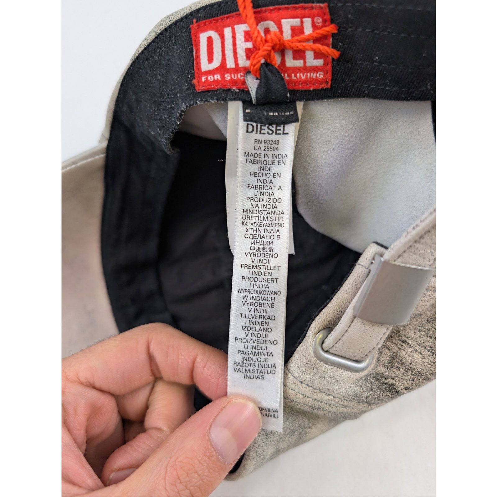 Diesel o1rshd1 Size: 2 / C-Olav Cappello Cap / Hat in Dirty Grey Size ONE SIZE - 12 Thumbnail