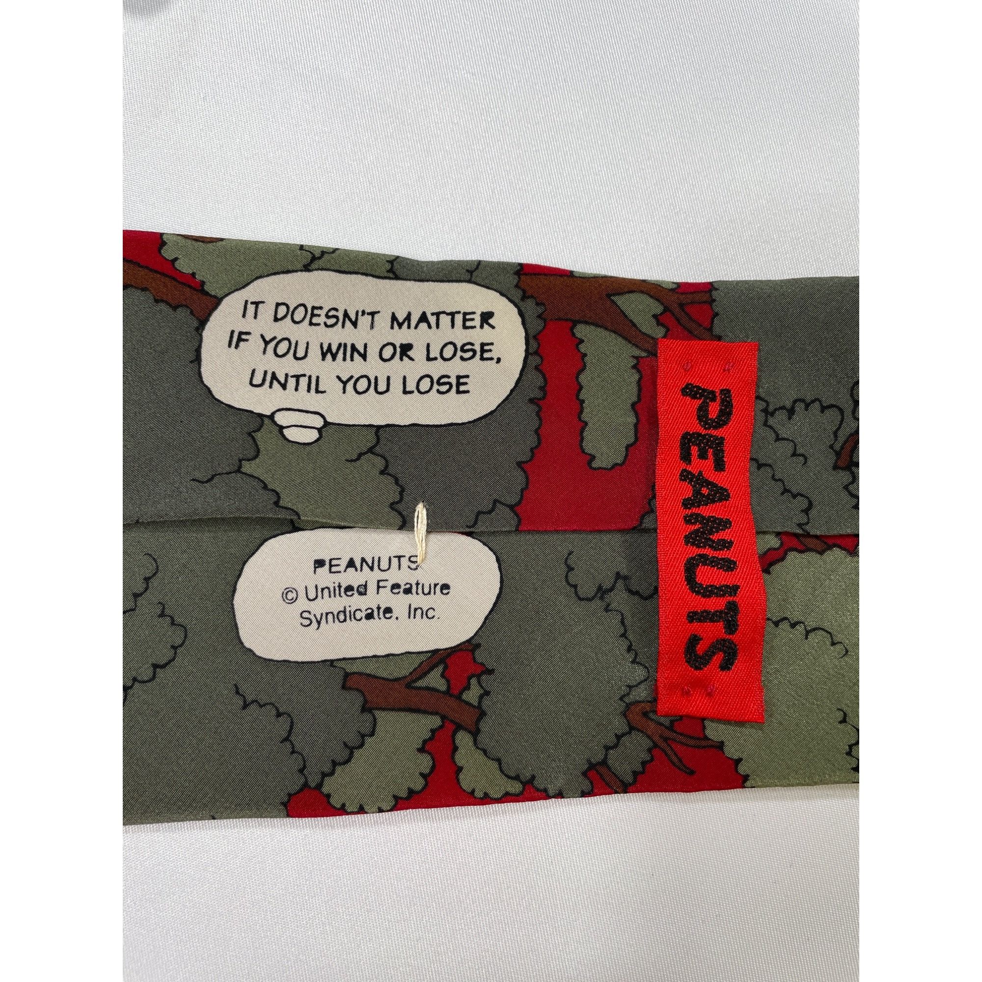 Peanuts Peanuts Cartoon Red Mens Silk Tie SKU 7637 Size ONE SIZE - 2 Thumbnail
