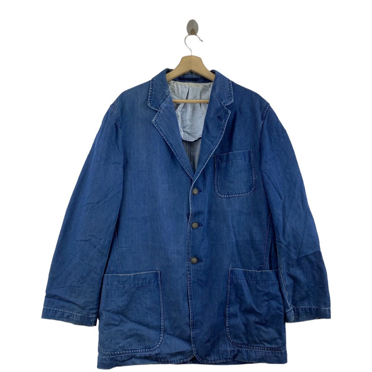Japanese Brand GOTAIRIKU SPORT Japanese Brand Multi Pockets Blue Denim Size US L / EU 52-54 / 3 - 1 Thumbnail