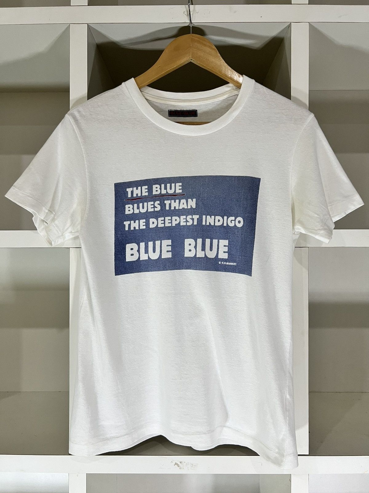 image of Blue Blue Japan Blue Blue T-Shirt in White, Men's (Size Small)