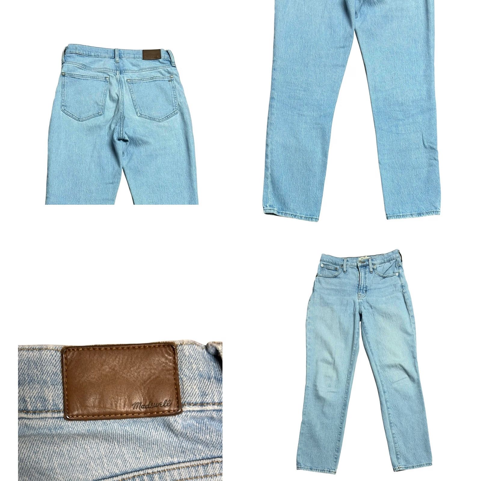 Madewell Madewell Jeans Women's 27 Blue Light Wash High Rise Straight Leg Vintage 90s Style Regular Fit 5-Pocket Denim Size 27" / US 4 / IT 40 - 10 Thumbnail