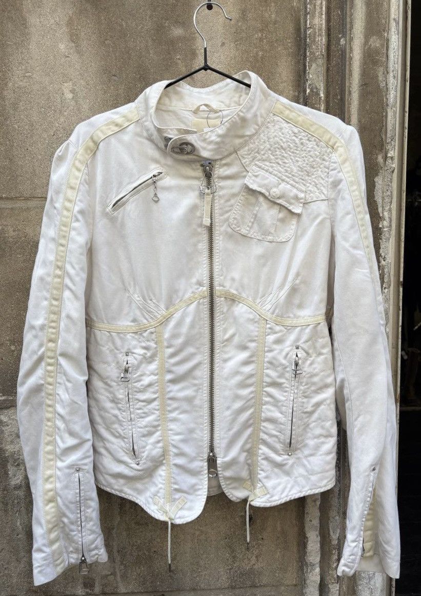 Diesel Diesel white fitted racing jacket Size L / US 10 / IT 46 - 1 Thumbnail