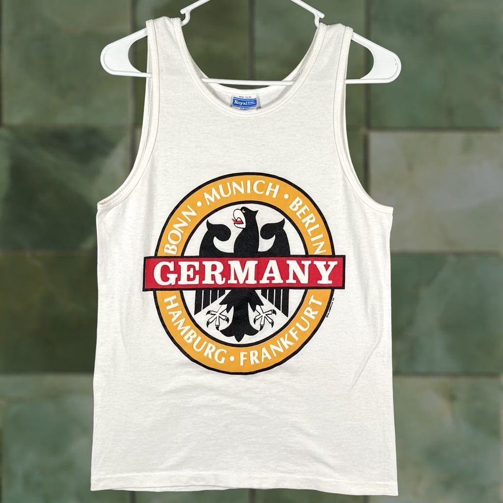 Vintage VINTAGE Royal First Class Shirt Mens Small White Eagle Crest Tank Germany Travel Size US S / EU 44-46 / 1 - 1 Thumbnail