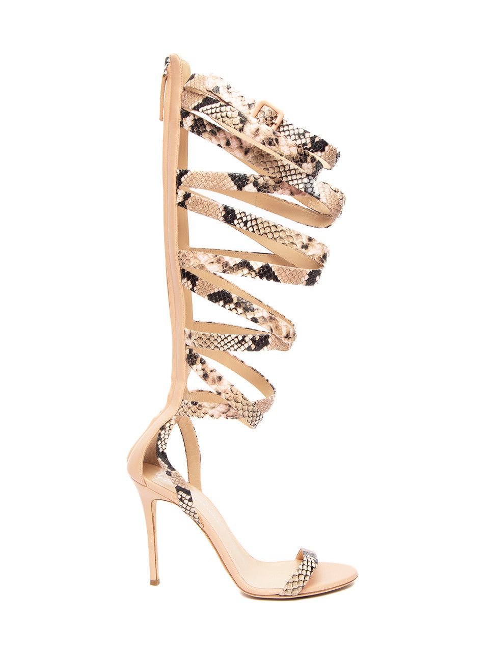 Giuseppe Zanotti Giuseppe Zanotti for Jenifer Lopez Beige Strappy Gladiator Sandals Size US 8.5 / IT 38.5 - 1 Thumbnail