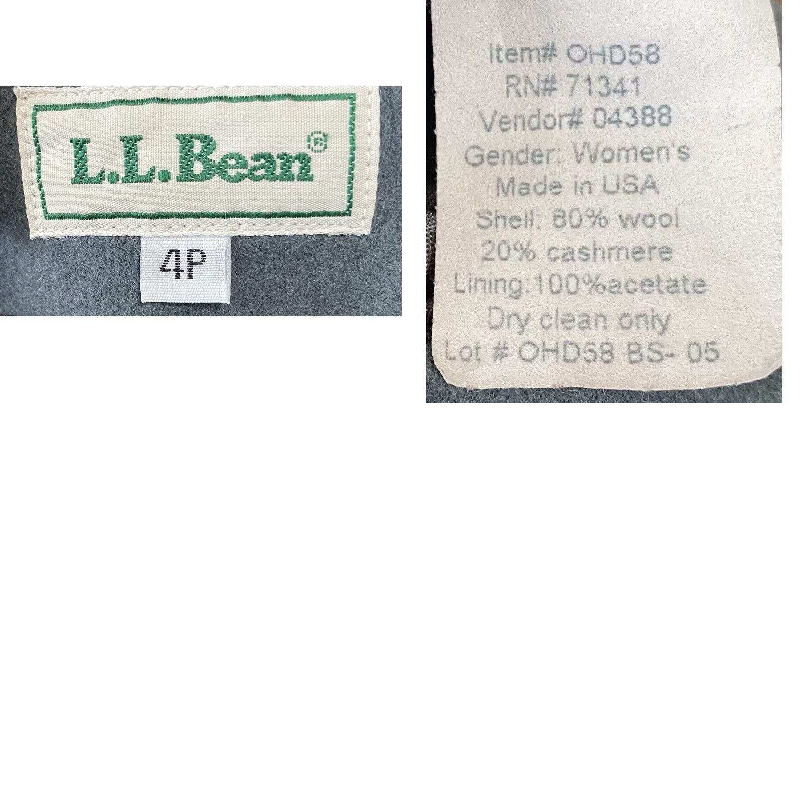 Vintage VINTAGE L.L. Bean Blazer Jacket Wool Cashmere Bluish Gray Women’s 4P Size S / US 4 / IT 40 - 8 Thumbnail