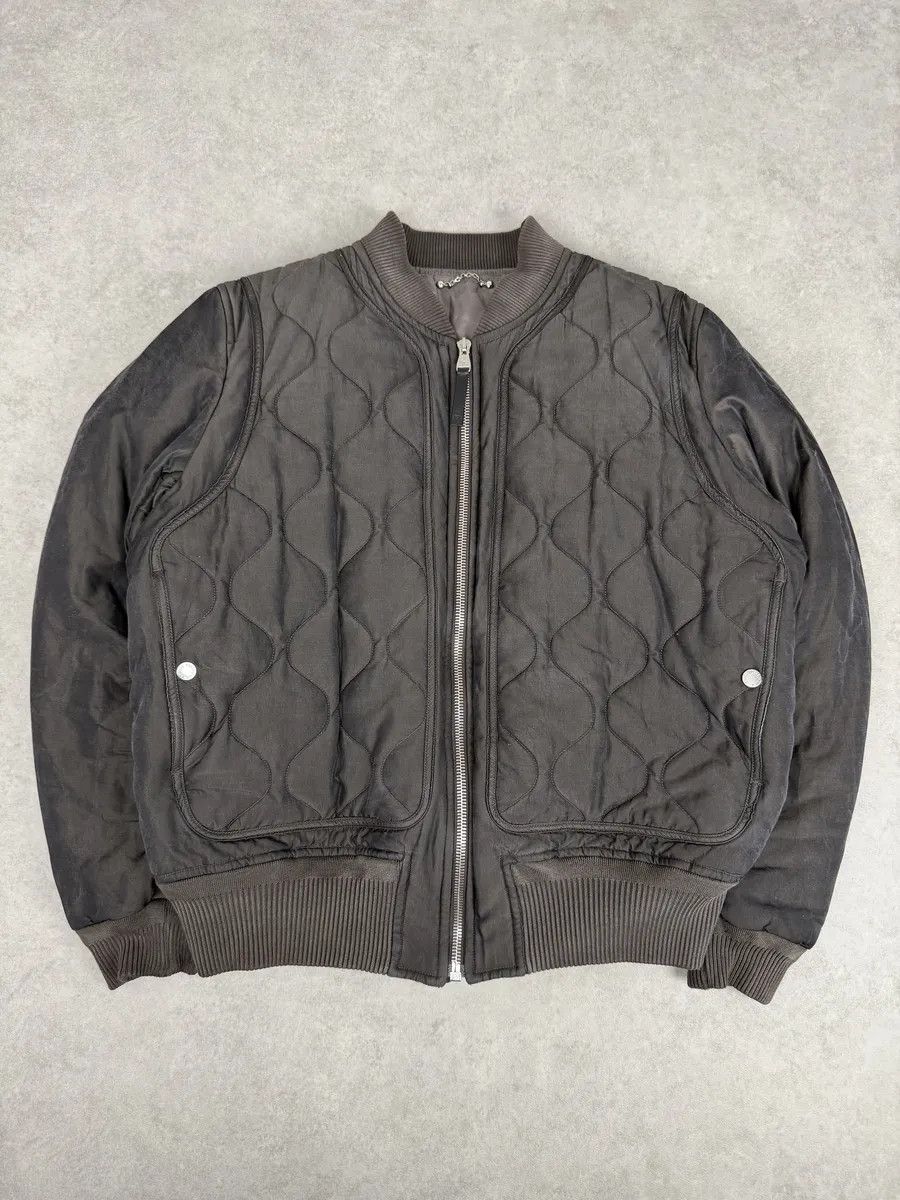Louis Vuitton Louis Vuitton Taupe Silk Quilted Bomber Jacket Size US L / EU 52-54 / 3 - 8 Thumbnail