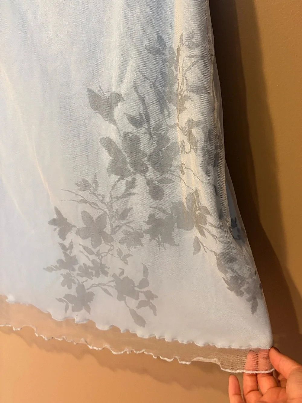Vintage vintage y2k 90s fairycore butterfly sheer lined slip gown Size L / US 10 / IT 46 - 3 Thumbnail