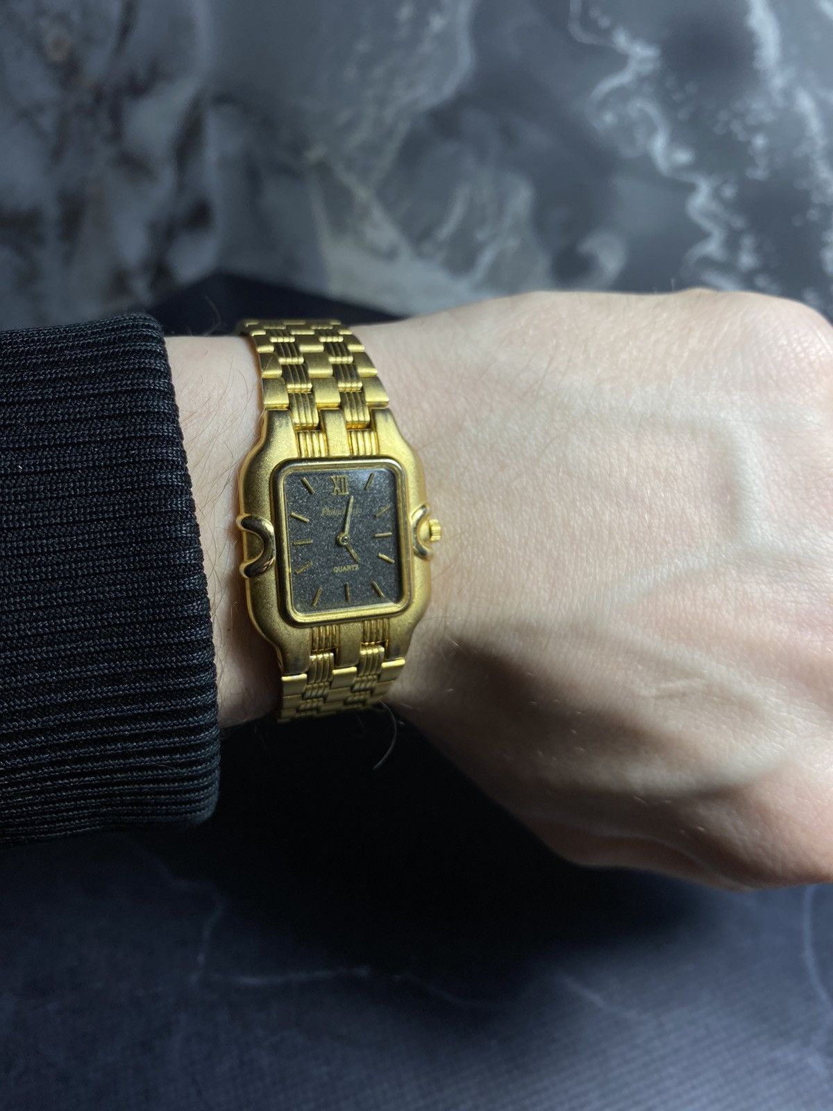Vintage Philip Persio Gold Watch – Vintage Elegance Japanese Brand Size ONE SIZE - 8 Thumbnail
