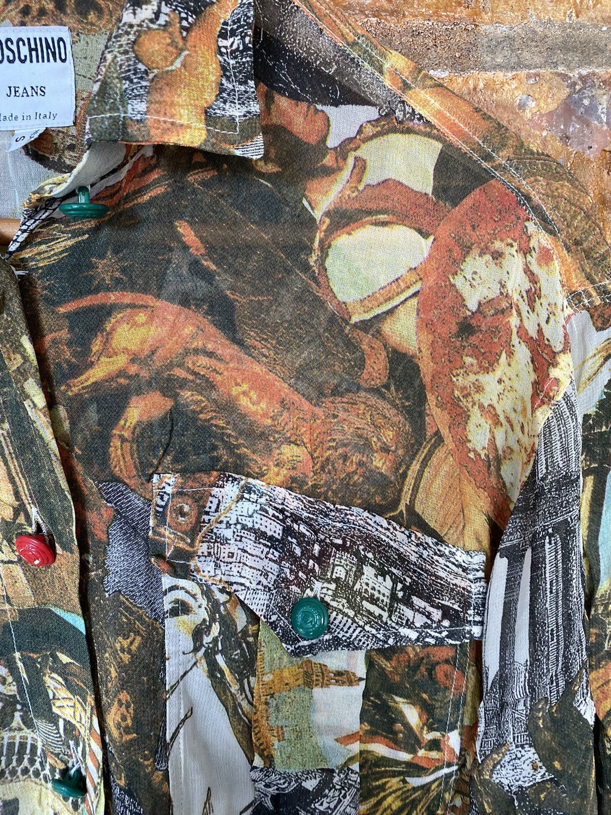 Moschino 1990s Iconic renaissance 100% rayon shirt Size M / US 6-8 / IT 42-44 - 5 Thumbnail