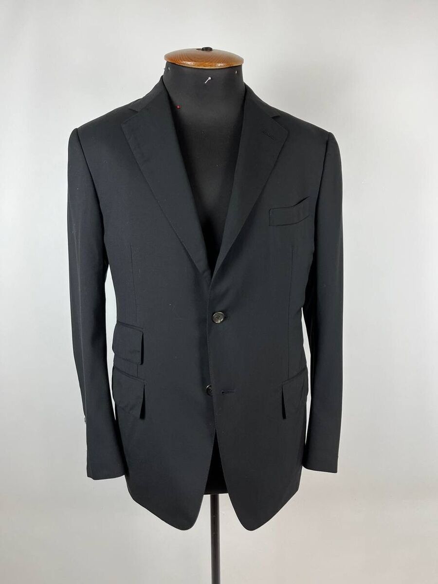 Tom Ford Tom Ford Black Wool Blazer 3 Button Size 52 (0334) Size 52R - 1 Thumbnail