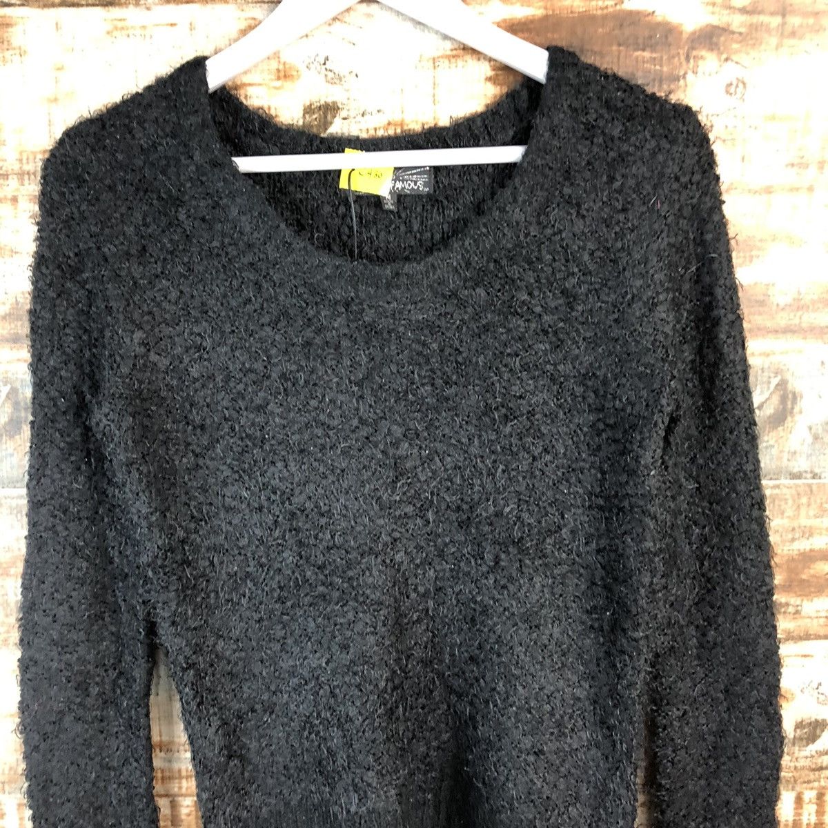 Japanese Brand DL Almost Famous Black Mohair Knitwear #C430 Size M / US 6-8 / IT 42-44 - 5 Thumbnail