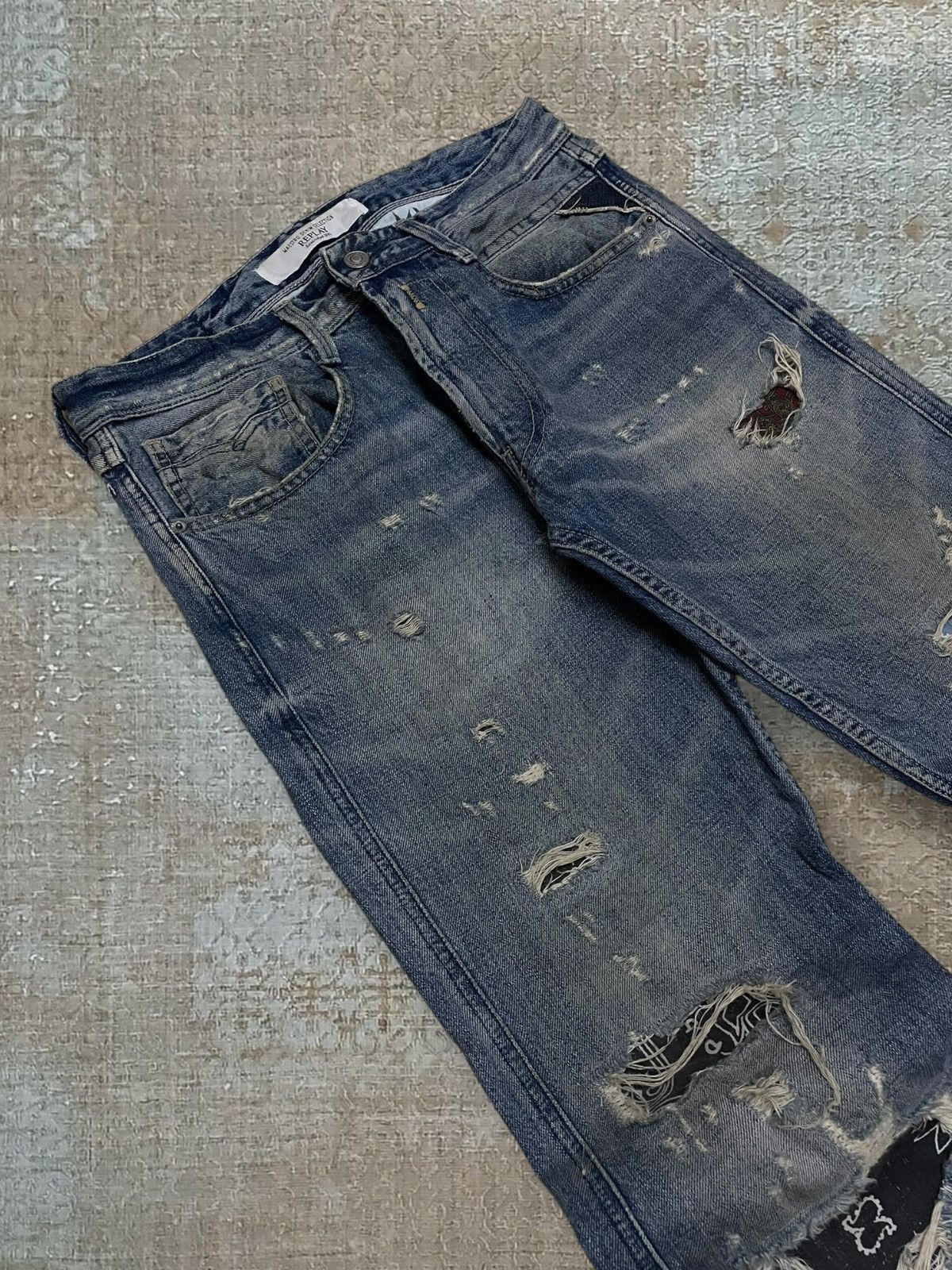 Japanese Brand Vintage Designer Replay Mestro Distressed Bandana Denim Size US 30 / EU 46 - 7 Thumbnail
