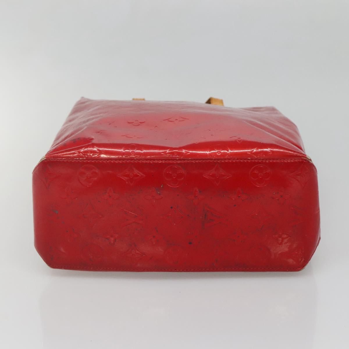 Louis Vuitton LOUIS VUITTON Monogram Vernis Reade MM Hand Bag Red Rouge Size ONE SIZE - 9 Thumbnail