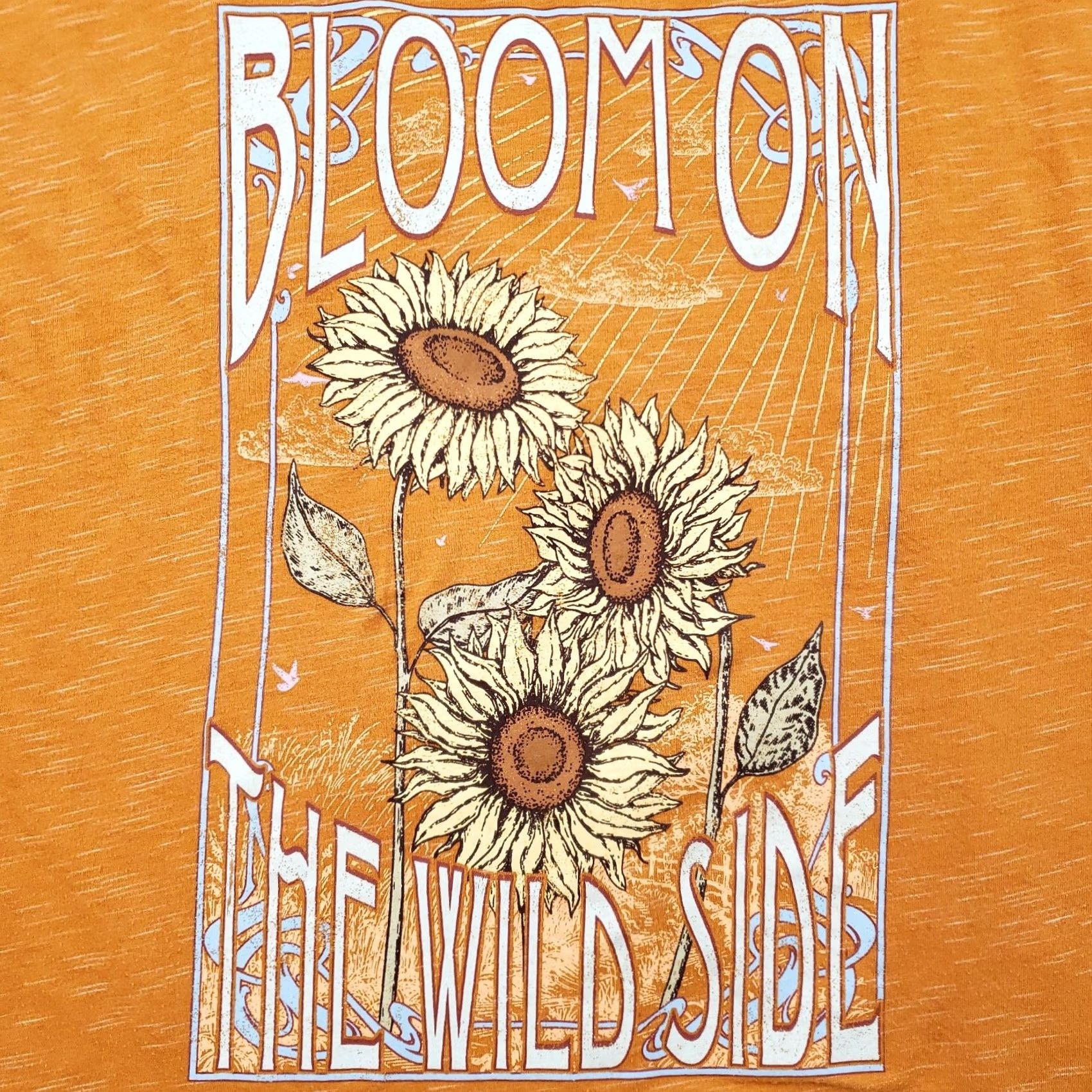 Sunflower Trueself Orange Sunflower Bloom Blouse Women 3X Plus Casual Top Size XXL / US 16-18 / IT 52-54 - 4 Thumbnail