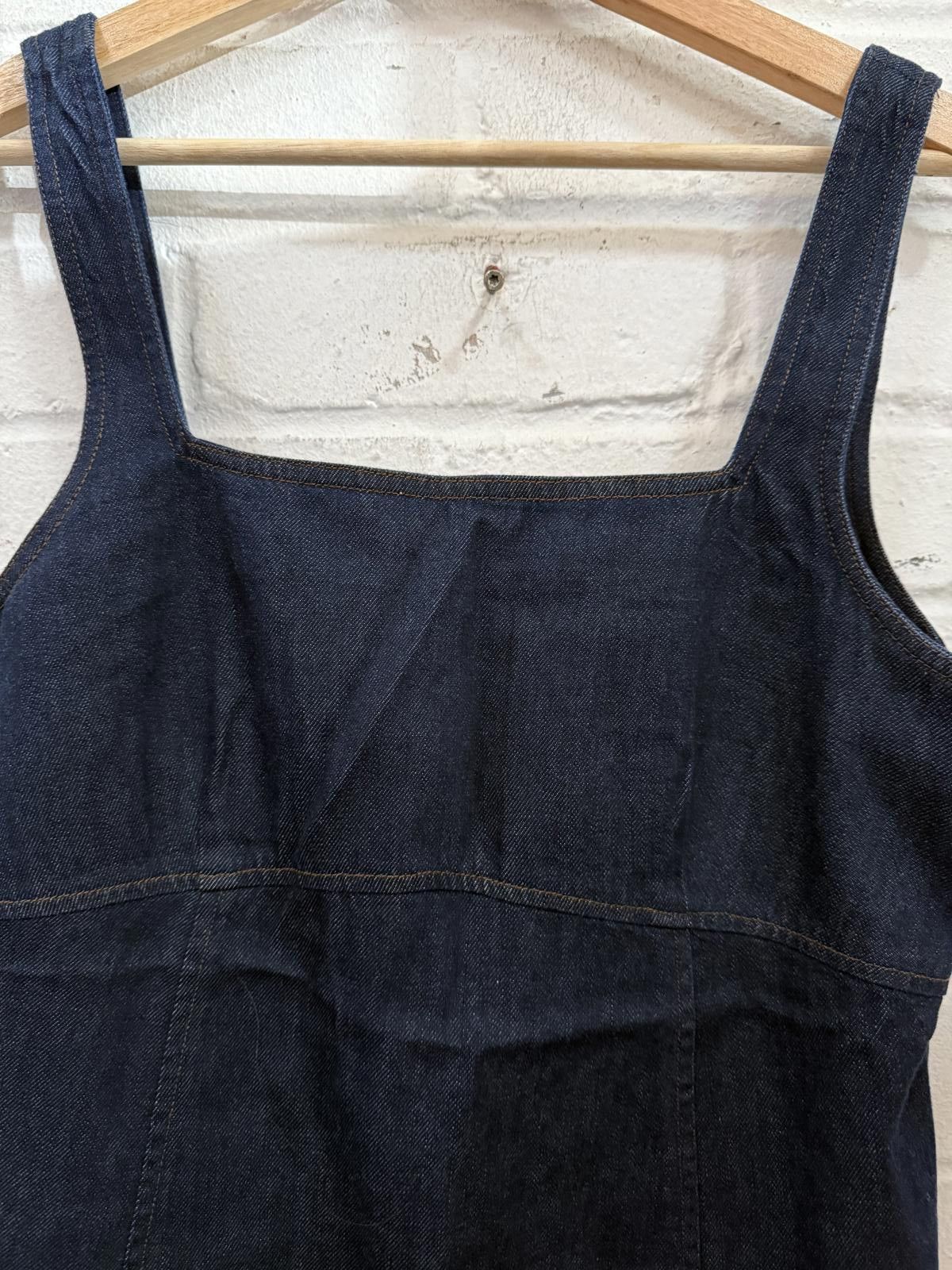Unknown London Women's Denim Dress with Square Neckline Size M / US 6-8 / IT 42-44 - 1 Thumbnail
