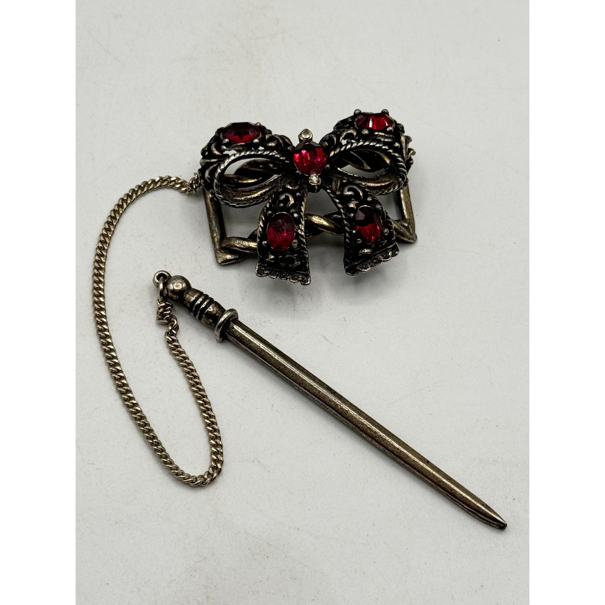 Vintage 1950 Intercontinental I & E rhinestone bow buckle Size ONE SIZE - 2 Thumbnail