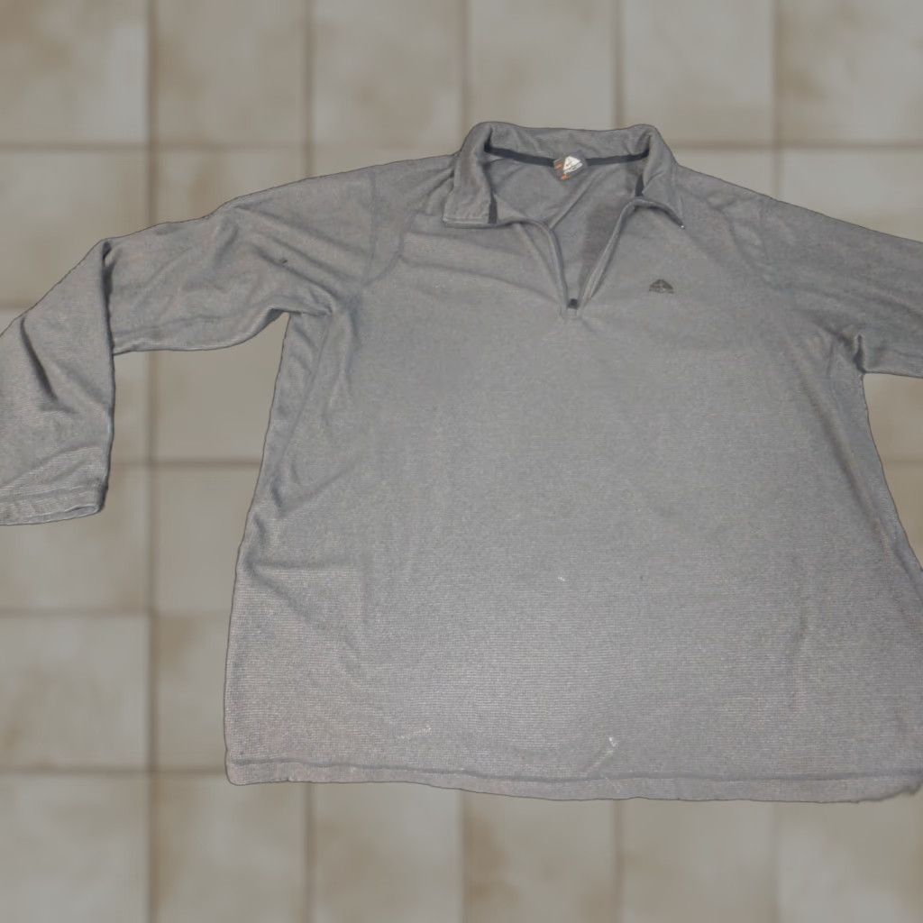 Nike ACG Nike ACG Sweatshirt Mens XL Gray Pullover 1/4 Zip Zip Hooded Striped Vintage No Size US XL / EU 56 / 4 - 1 Thumbnail