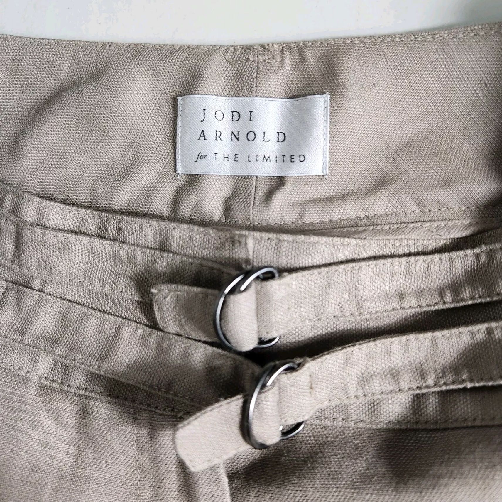 Vintage The Limited Jodi Arnold x High Rise Pleated Linen Blend Shorts-Size 4 (NWT) Size 27" / US 4 / IT 40 - 6 Thumbnail