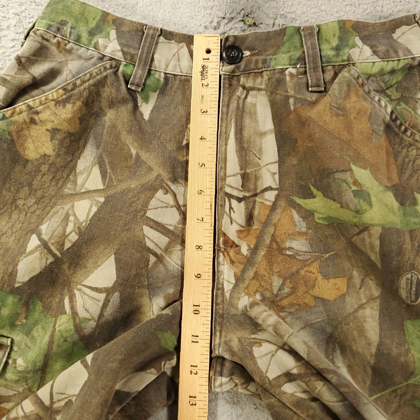 Walls VINTAGE Walls Camo Cargo Pants Mens 28x32 Realtree Hardwoods Cargo Brown Green Adjustable Size US 28 / EU 44 - 3 Thumbnail