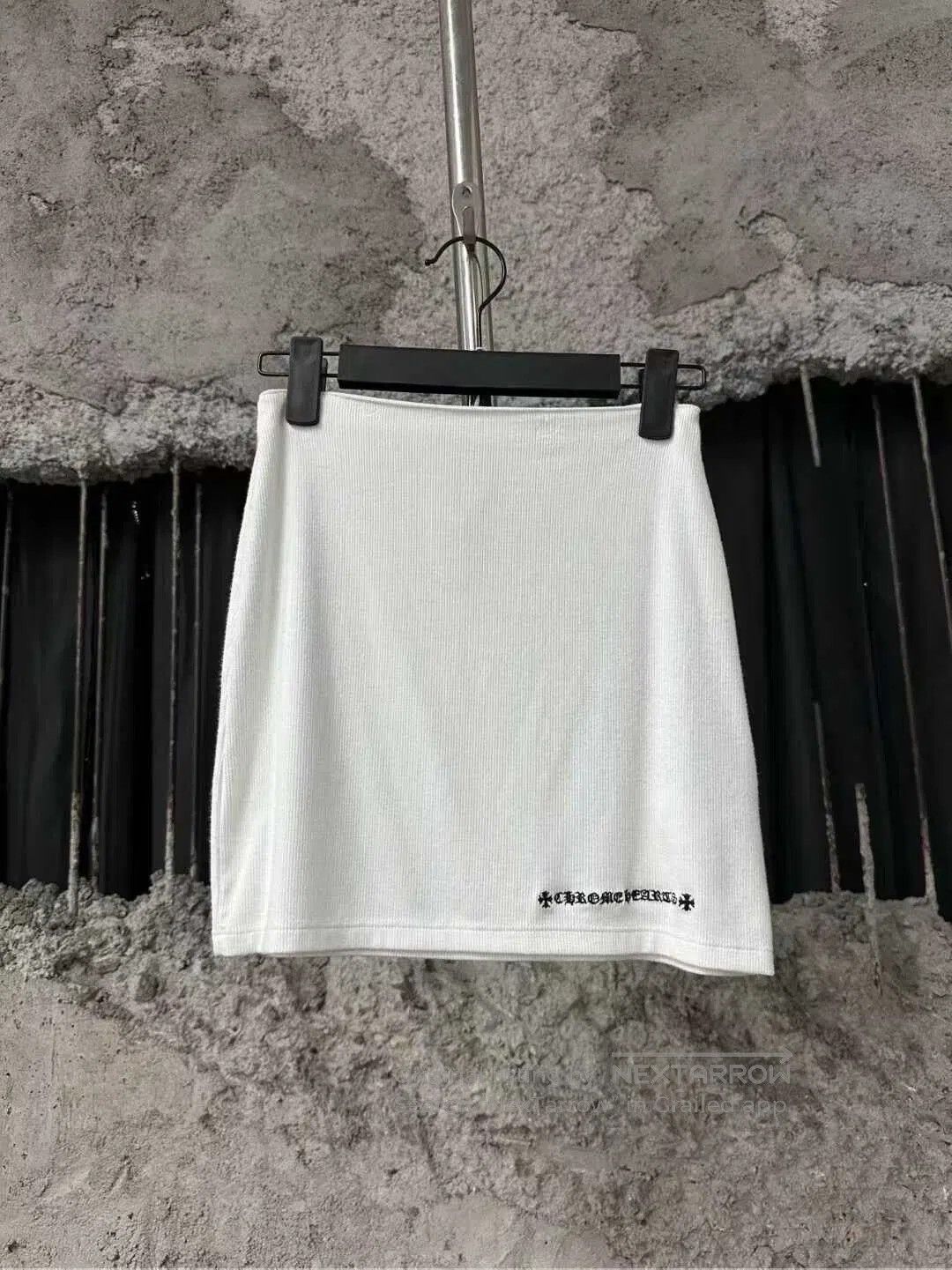 Chrome Hearts Chrome Hearts White Embroidered Mini Skirt. Size 23" - 1 Thumbnail