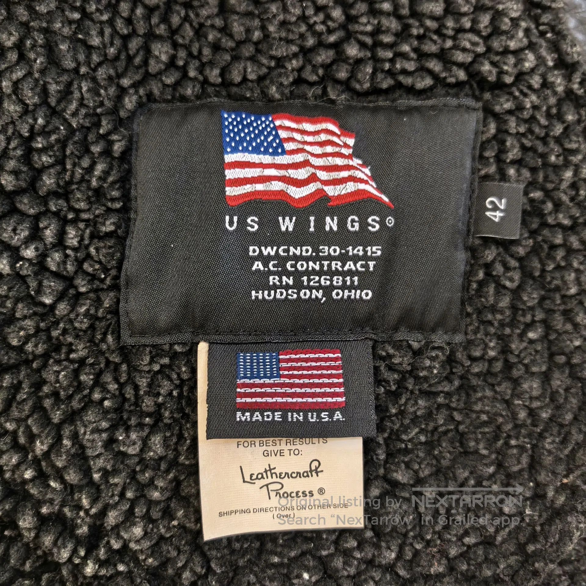 Cockpit USA US WINGS B3 Leather Fur Coat. Size US XS / EU 42 / 0 - 7 Thumbnail