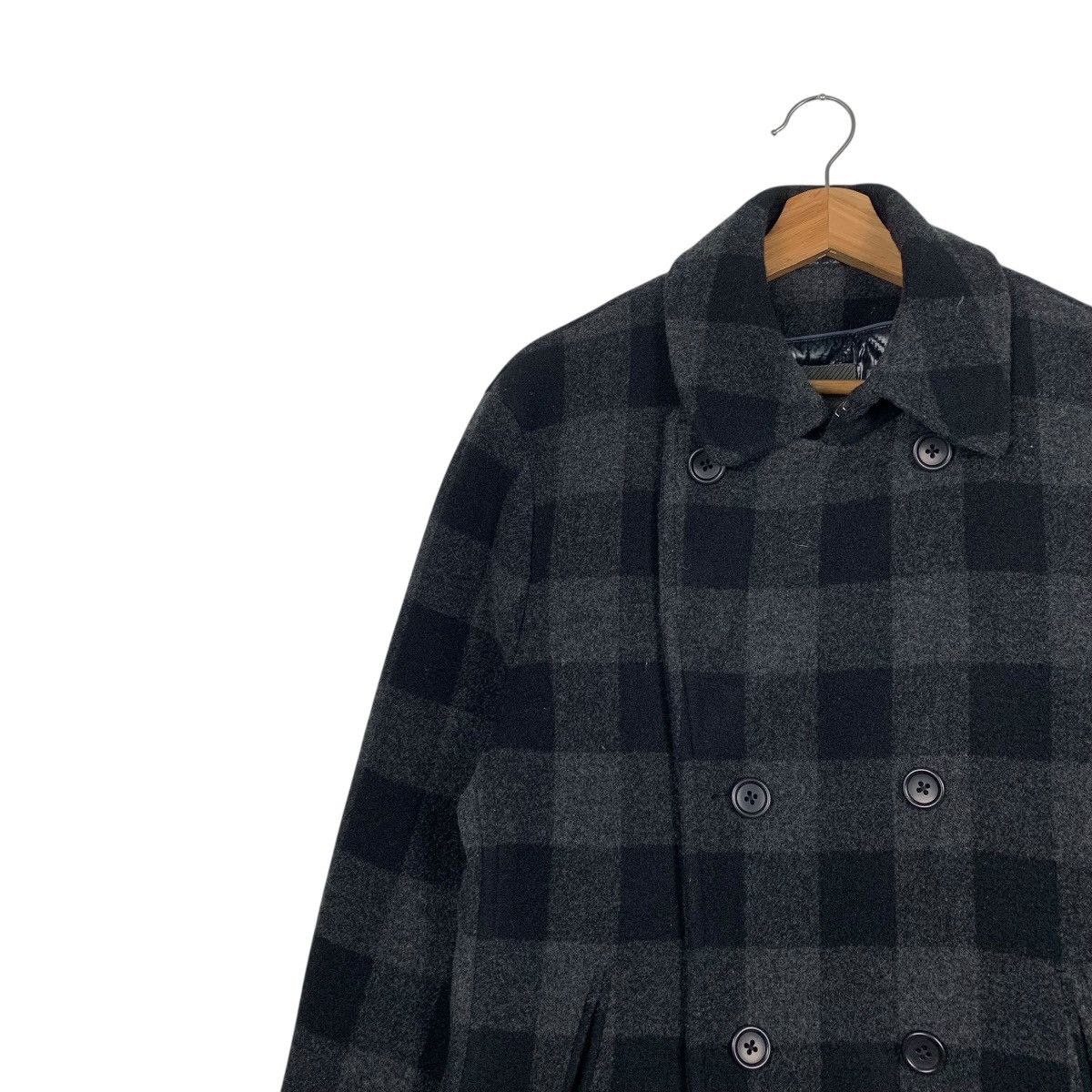 Japanese Brand Uniqlo Wool Collection Tartan Double Breasted Jacket Size US L / EU 52-54 / 3 - 6 Thumbnail