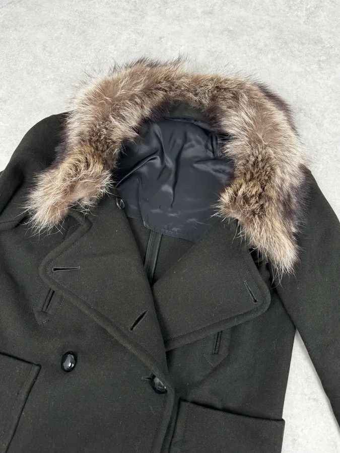 Miu Miu AW2010 Miu Miu Brown Removable Fur Collar Wool Coat Size M / US 6-8 / IT 42-44 - 6 Thumbnail