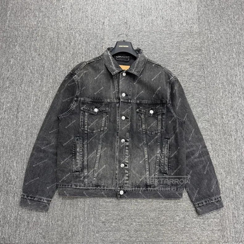 Balenciaga Balenciaga Barrage Printed Denim Jacket Size XXS / US 00 / IT 34 - 1 Thumbnail