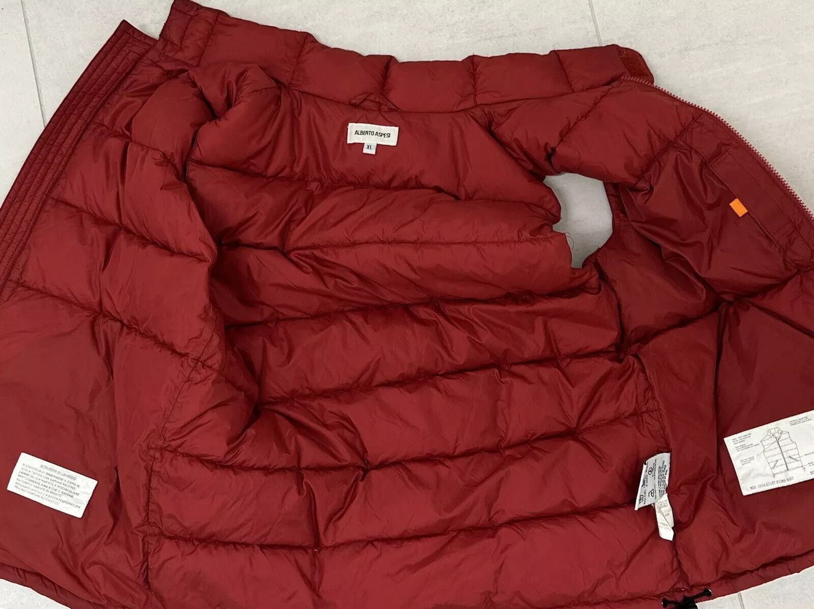 Aspesi DDP Alberto Aspesi Womens Down Vest Jacket Red Zip Size XL / US 12-14 / IT 48-50 - 10 Thumbnail