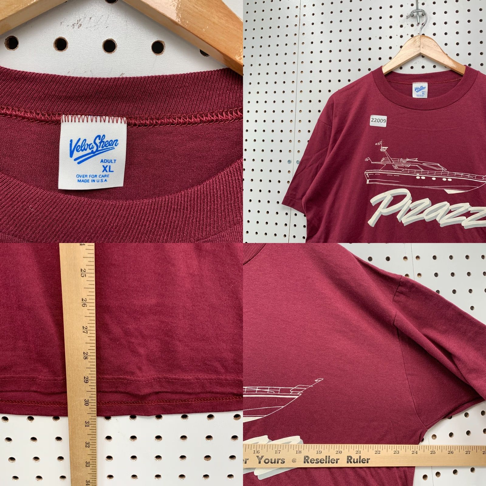 Velva Sheen VINTAGE Velva Sheen Yacht Shirt Red XL Adult 24x29.5 Short Sleeve Crew Neck T-Shirt 80s 80s Boat Mens Size US XL / EU 56 / 4 - 8 Thumbnail