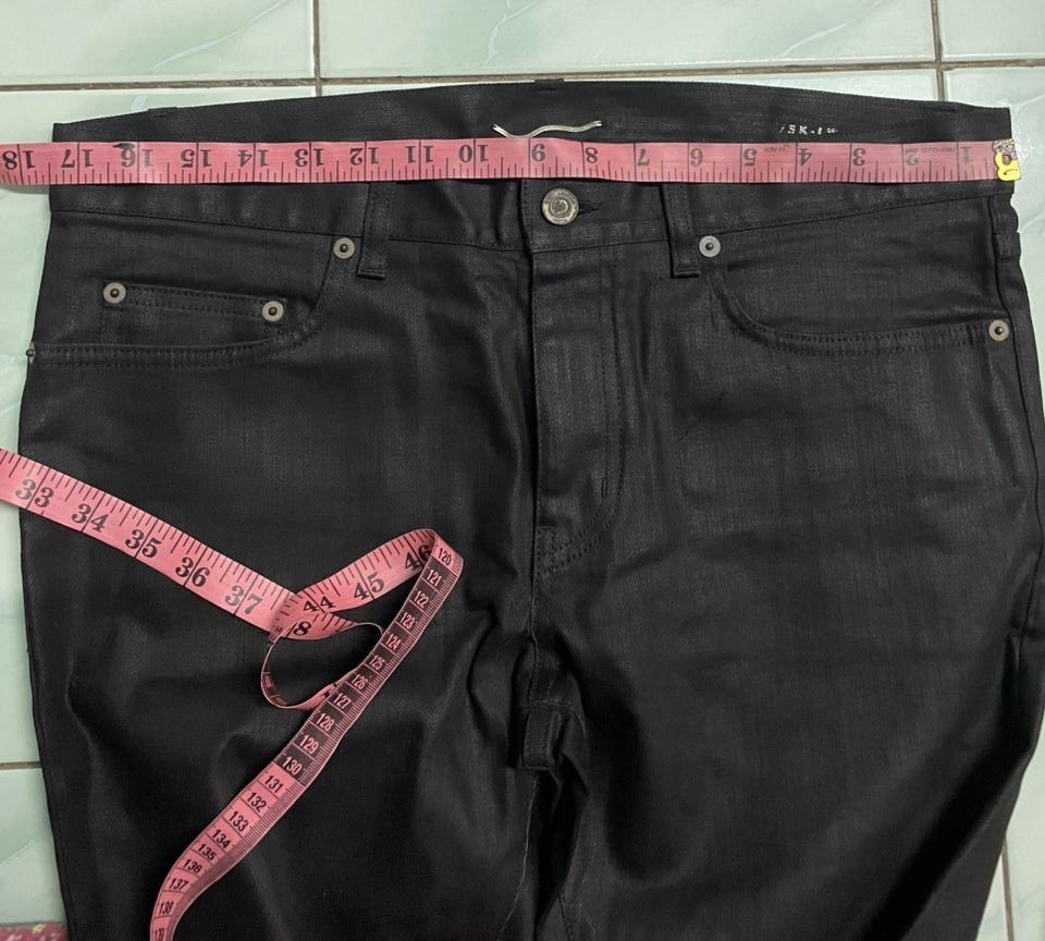 Saint Laurent Paris Saint Laurent Paris 14AW Coated Skinny Denim Pants Size US 35 - 12 Thumbnail