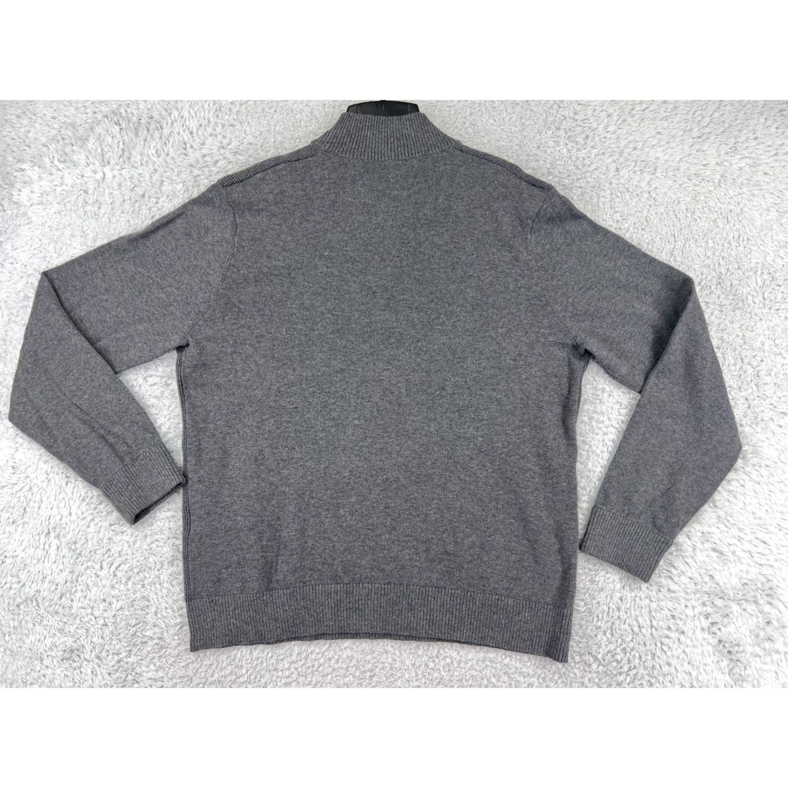 Michael Kors Michael Kors Sweater Mens Large Gray 1/4 Zip Mock Neck 100% Cotton Golf Shirt Size US L / EU 52-54 / 3 - 2 Thumbnail