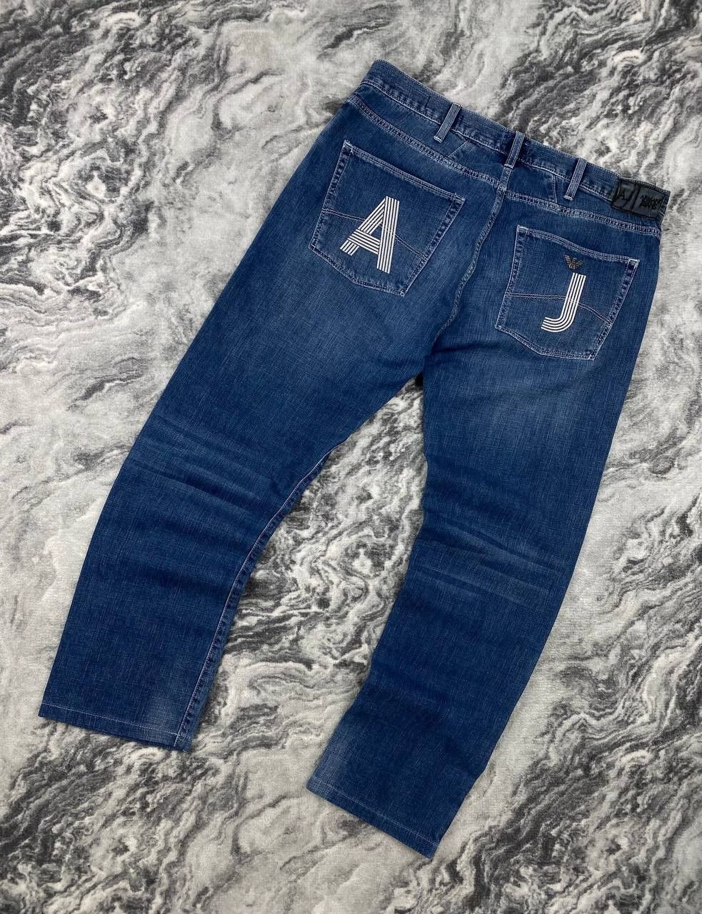 Armani Vintage Armani Big Logo Denim Jeans Men Size 34 Blue Size US 34 / EU 50 - 1 Thumbnail
