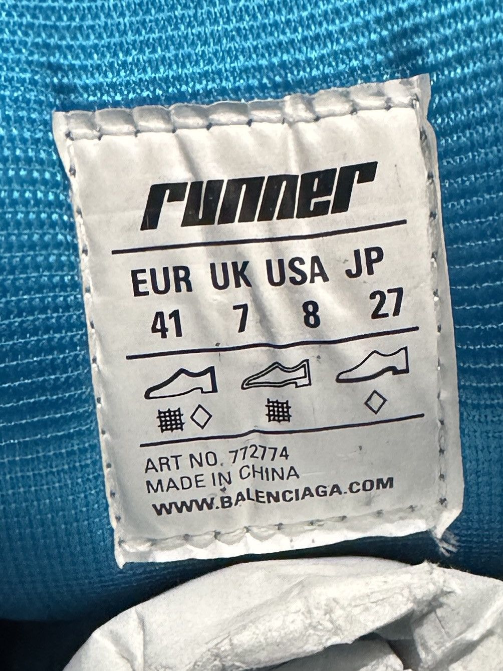 Balenciaga Balenciaga Runner - Marathon Blue/Silver Size US 8 / EU 41 - 10 Thumbnail