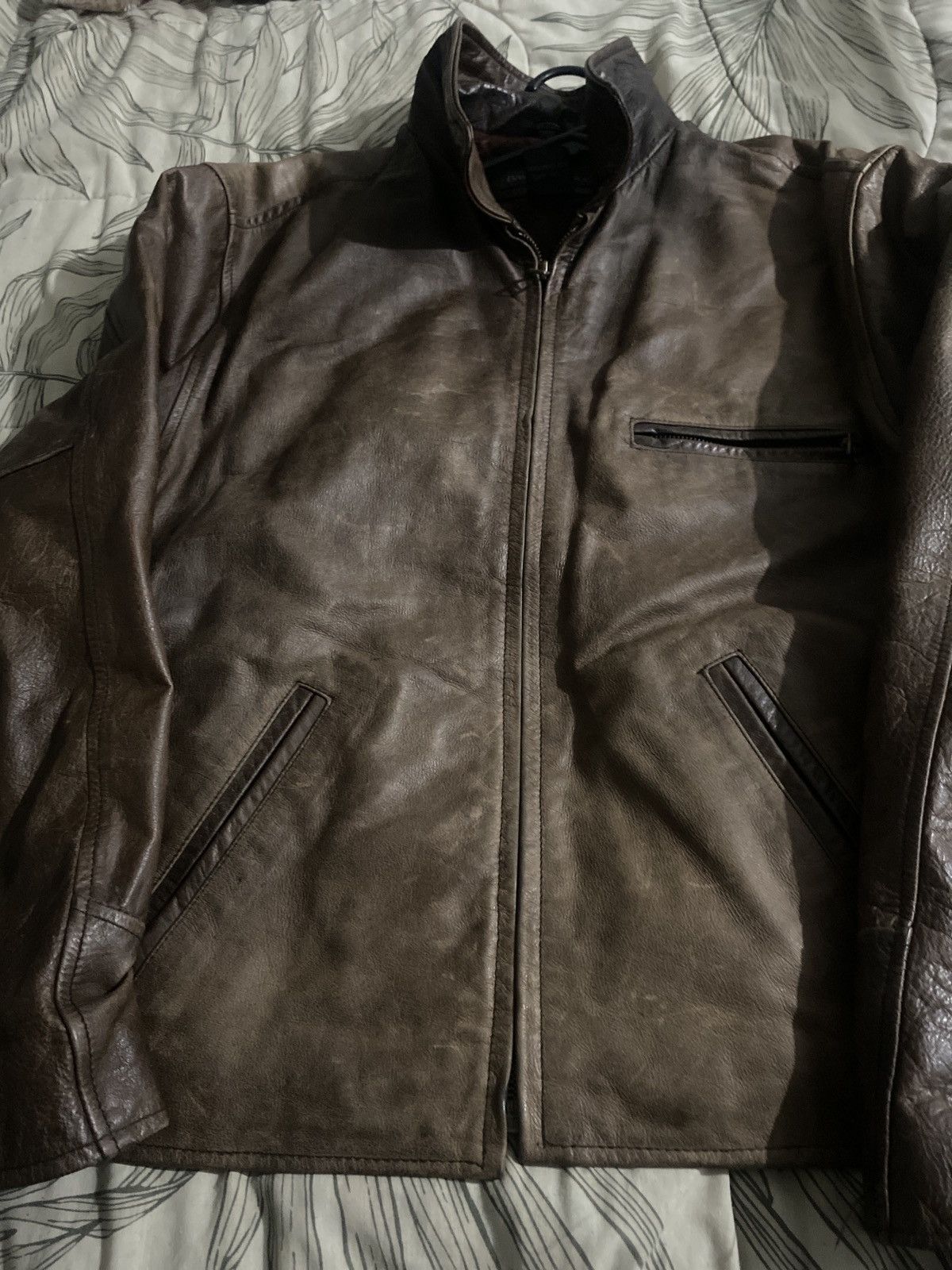 Banana Republic Rustic brown leather jacket Size M / US 6-8 / IT 42-44 - 1 Thumbnail