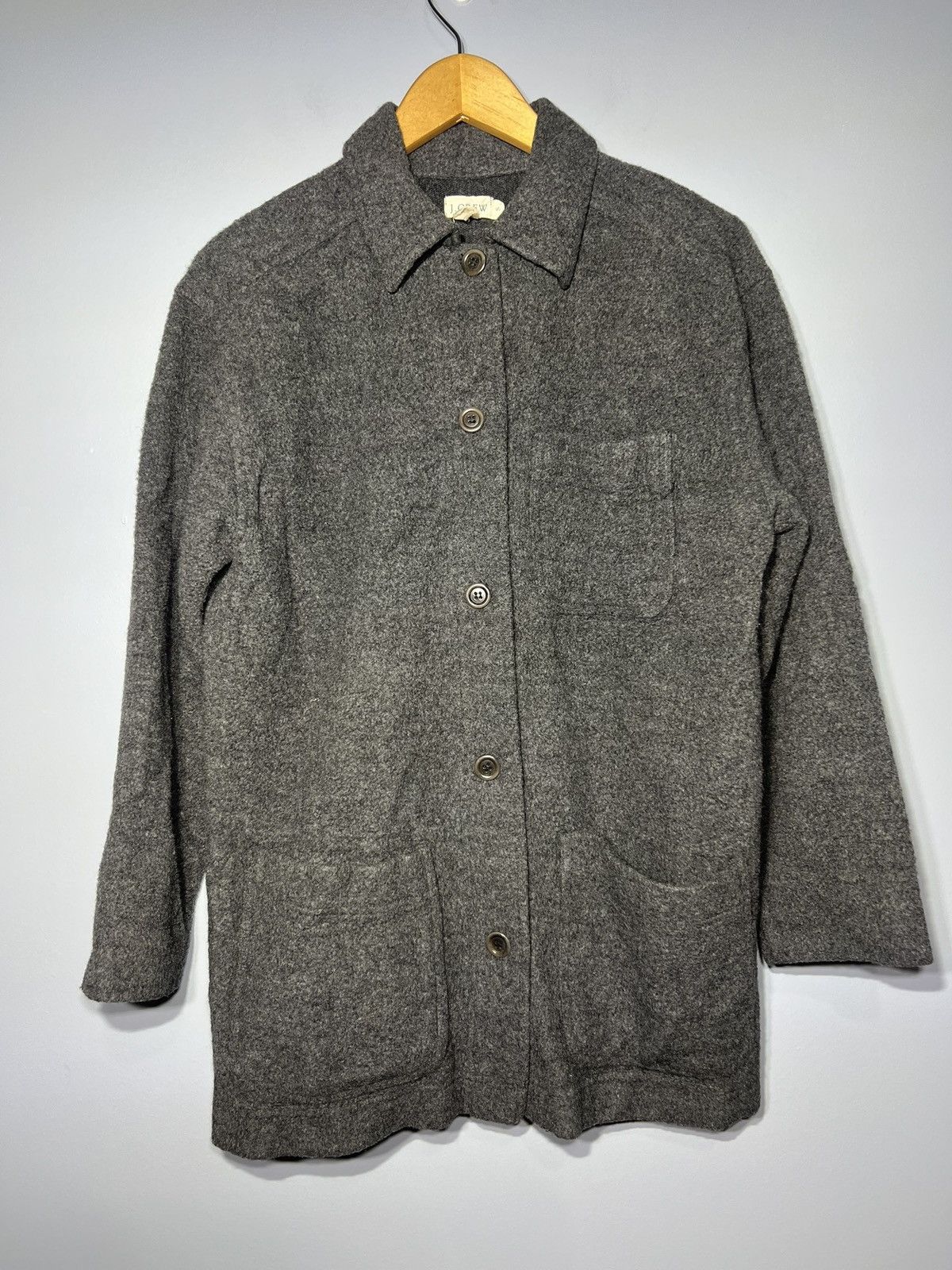 J.Crew J Crew Jacket Mens S Grey Wool Blend Shirt Jacket Chore Coat Size US S / EU 44-46 / 1 - 2 Thumbnail