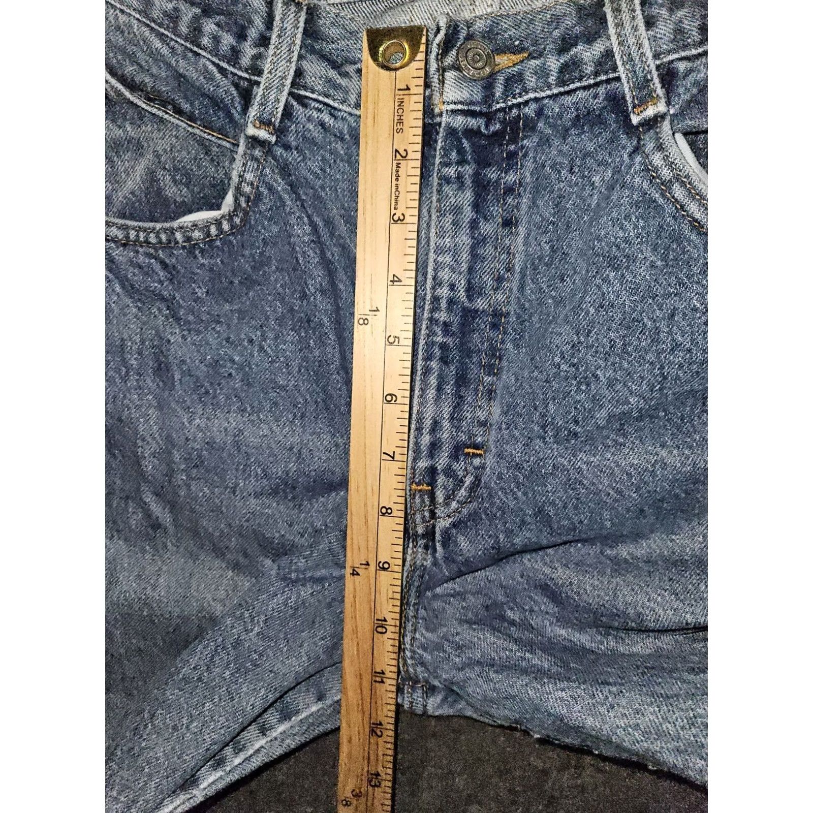 Vintage VINTAGE Gitano Tapered Jeans Women 8 High Rise Blue 80s 90s Denim Distressed Pockets Logo Zipper Button Regular Rise 29in Inseam 28W/28L Women Size 30" / US 8 / IT 44 - 4 Thumbnail