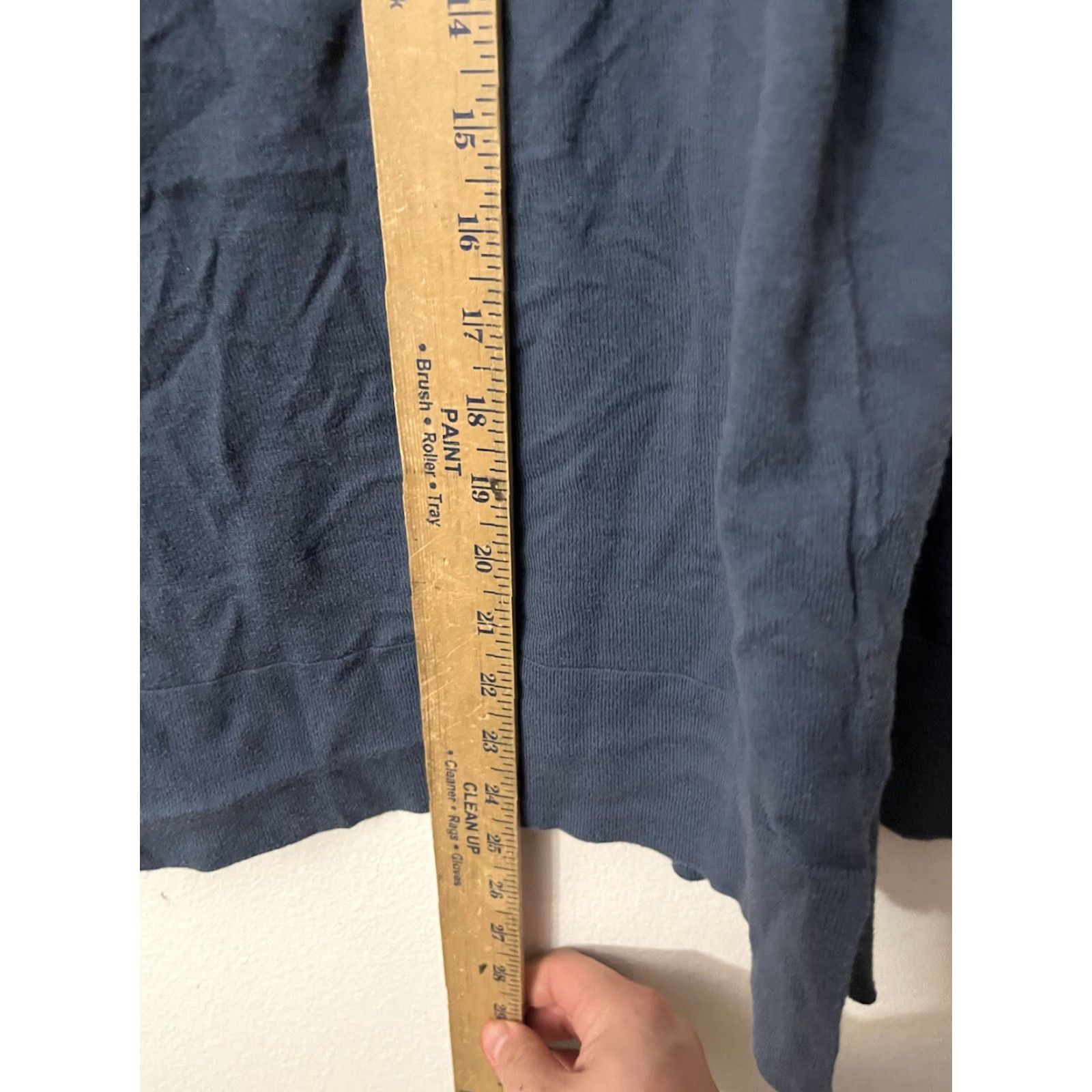 Ann Taylor VINTAGE LOFT CardiganOPEN FRONT Long Sleeves Blue Medium Womens Sweater Cardigan Cotton Blend Knit Open Front Sizes M Size M / US 6-8 / IT 42-44 - 4 Thumbnail