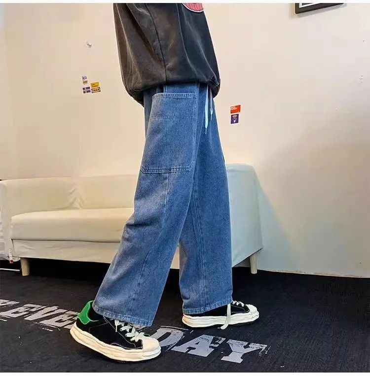 Japanese Brand Retro loose fitting straight leg jeans Size US 32 / EU 48 - 2 Thumbnail