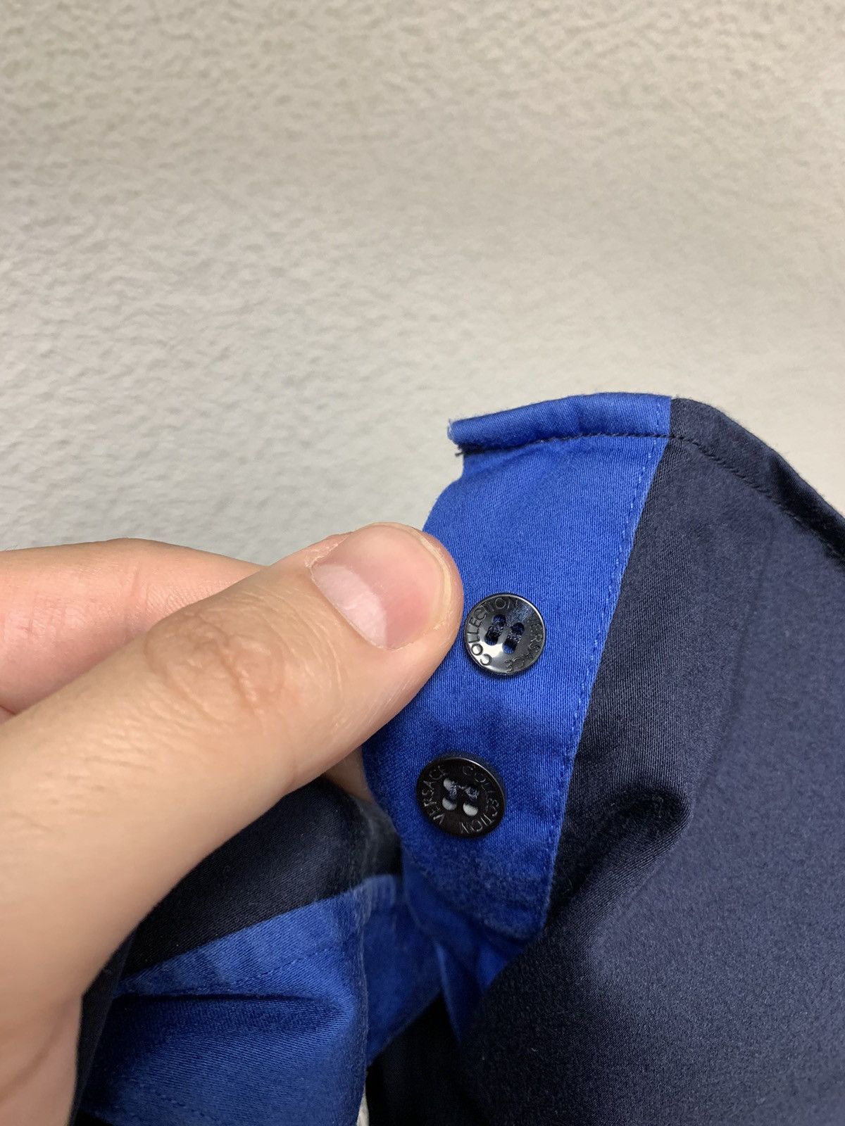 Versace Versace collection slim navy blue shirts long sleeve S Size US S / EU 44-46 / 1 - 6 Thumbnail