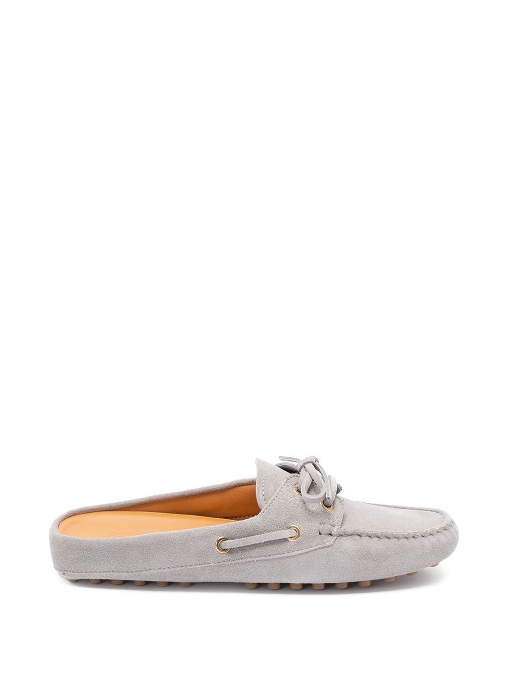 SUEDE LEATHER SABOT-LOAFERS