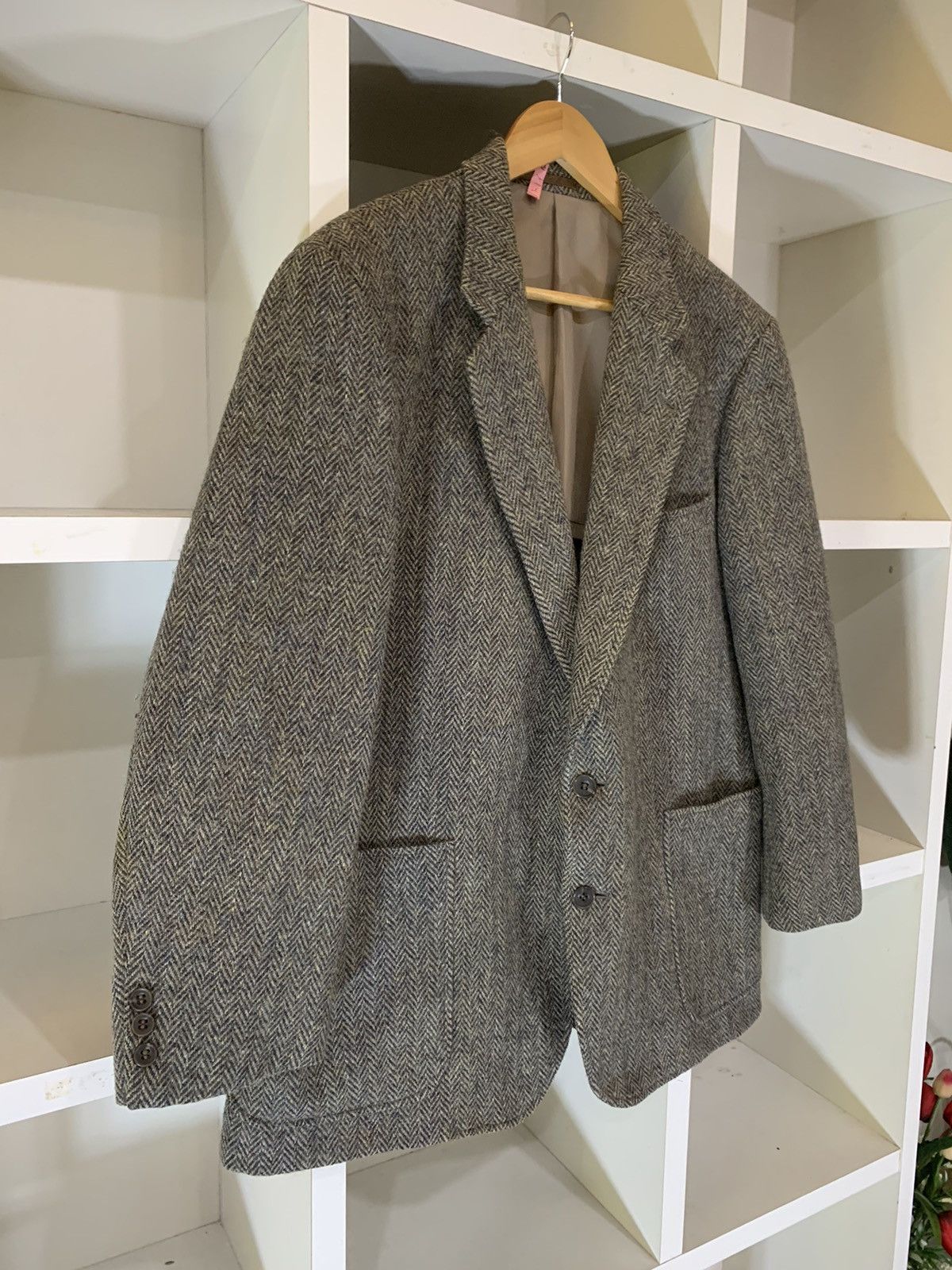 Harris Tweed Vintage Flying Cross x harris tweed wool jacket Size 42L - 4 Thumbnail