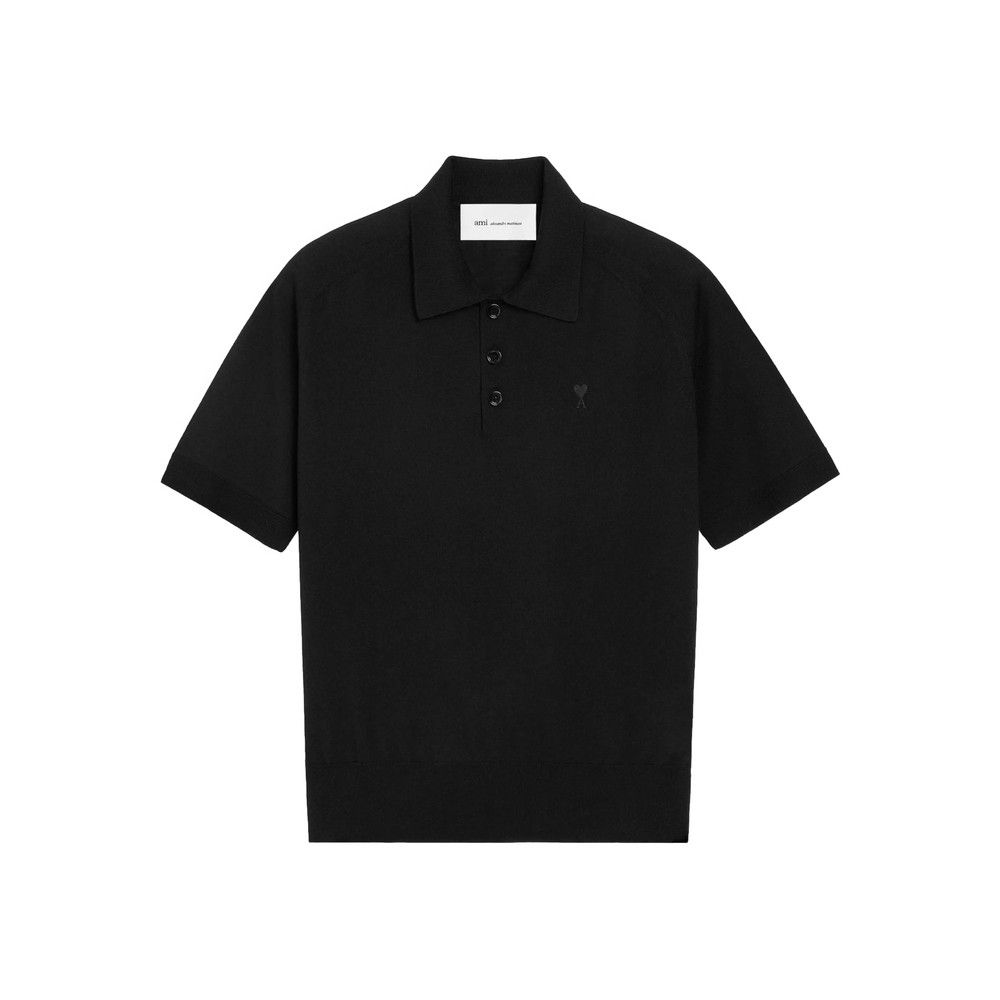 AMI Ami Paris BLACK Polo Shirts Size US S / EU 44-46 / 1 - 1 Thumbnail