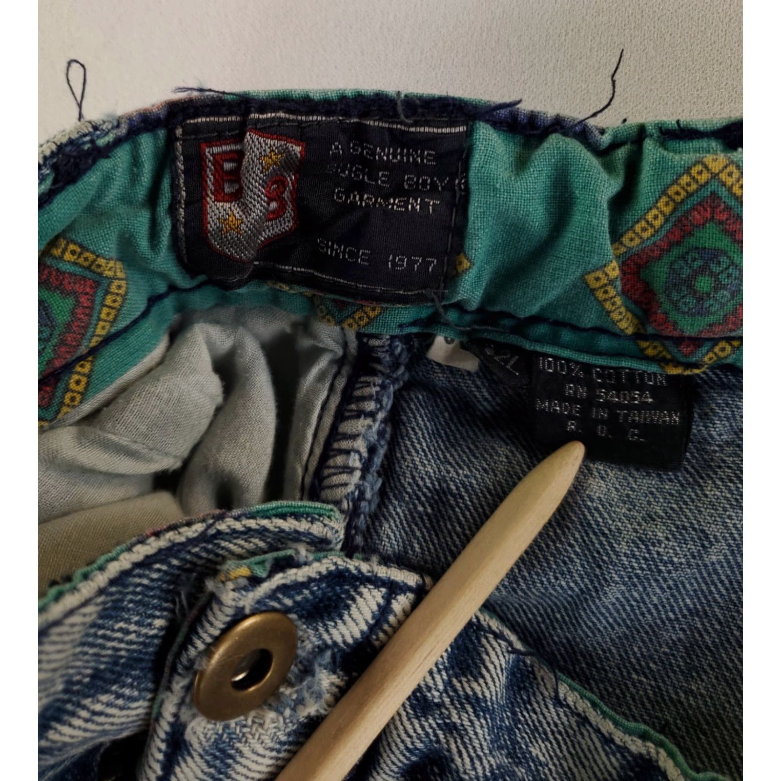 Bugle Boy VINTAGE Bugle Boy Jeans Cargo Acid Wash Mens 30 Long 33 Inseam Blue Wide-Leg 90s Mens Size US 30 / EU 46 - 4 Thumbnail