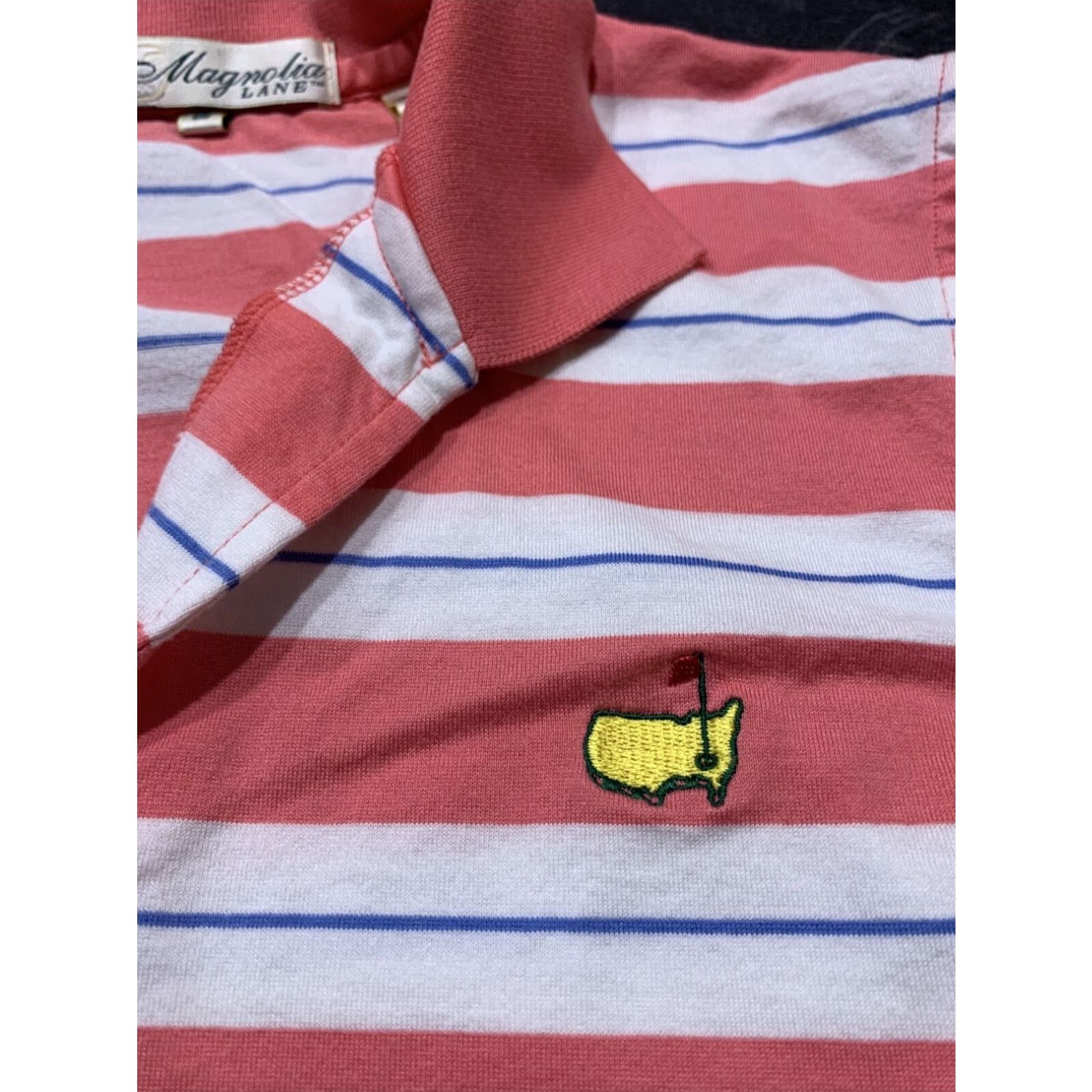 Vintage VINTAGE Magnolia Lane Masters Golf Polo Sleeveless Women's Small Pink Pima Cotton Augusta National Embroidered Size S / US 4 / IT 40 - 1 Thumbnail