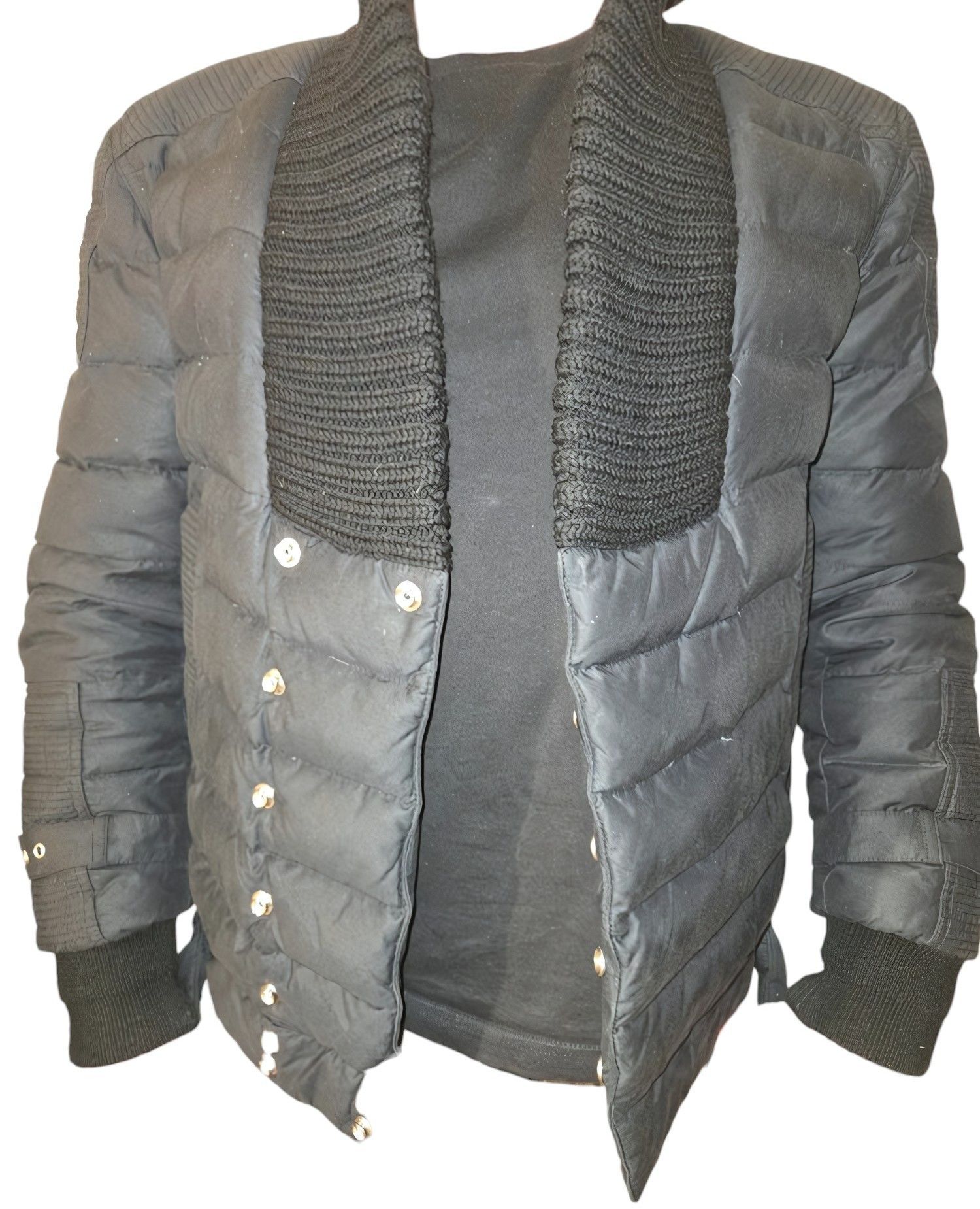 Balmain GOOSE DOWN PADDED BIKER JACKET Size US M / EU 48-50 / 2 - 4 Thumbnail