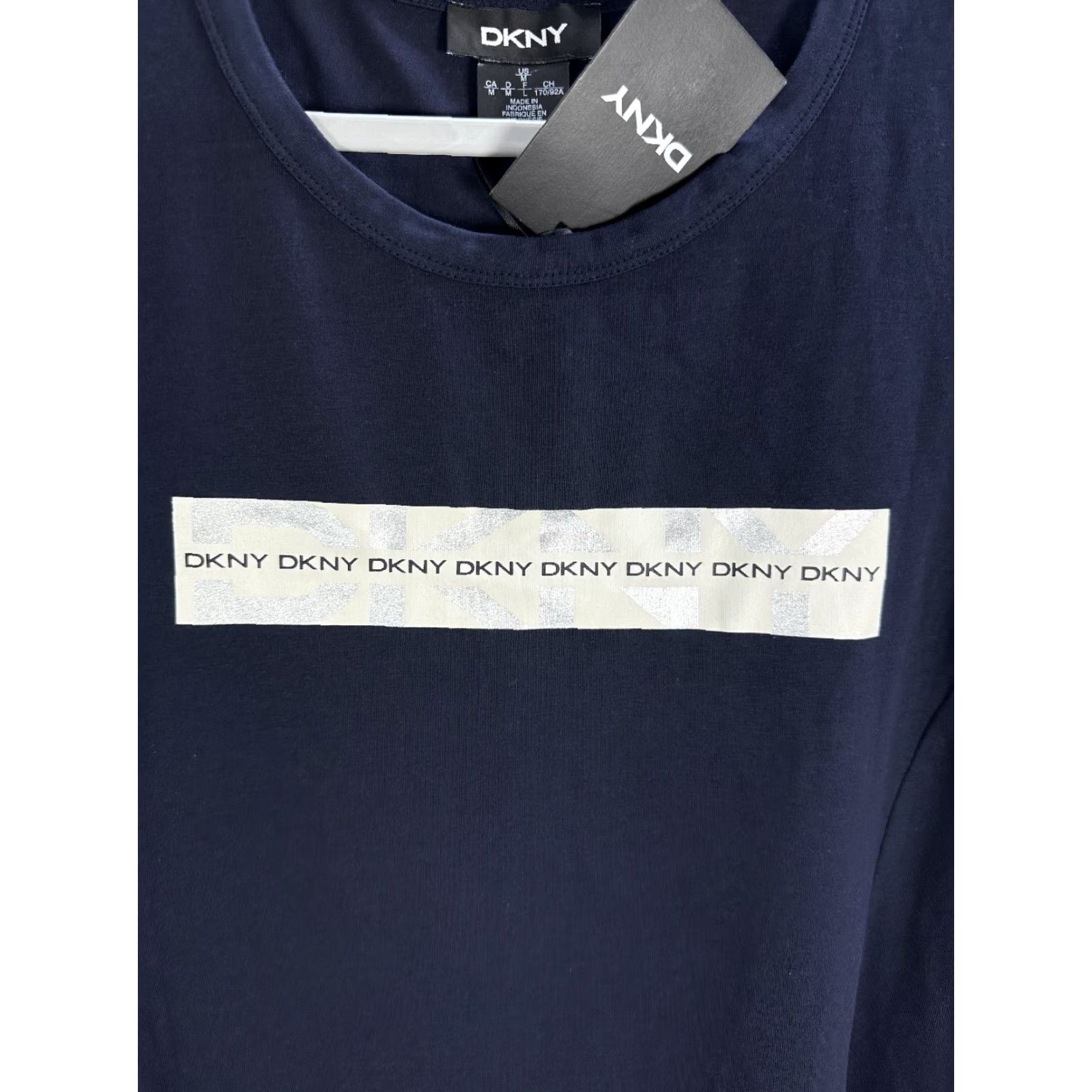 DKNY DKNY Tank Dress Short Sleeveless Logo Stretch Casual Sz M NWT Womens Blue Size 32" / US 10 / IT 46 - 4 Thumbnail