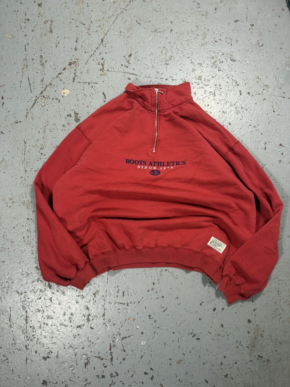 Roots Vintage Distressed Faded Wuarterzip Size US XL / EU 56 / 4 - 1 Thumbnail