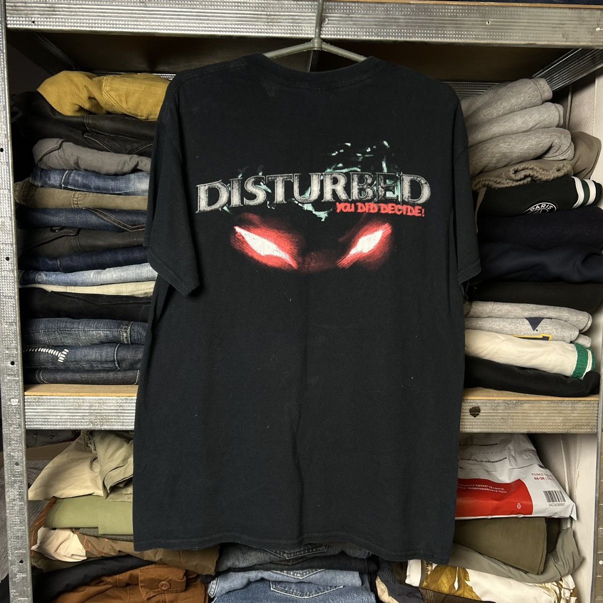 Band Tees Vintage Disturbed Big Graphic Logo 2000’s rock band tee Size US M / EU 48-50 / 2 - 2 Thumbnail